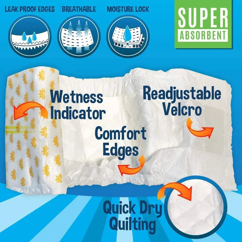 Male Dog Diapers 20 Pack – Disposable Belly Bands, Leak Proof, Absorbent