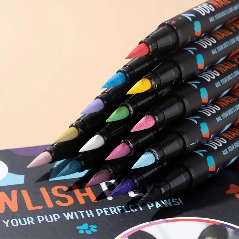Dog Nail Polish Pens Quick Dry – Pet Safe Nail Pawlish for Dogs & Cats Grooming