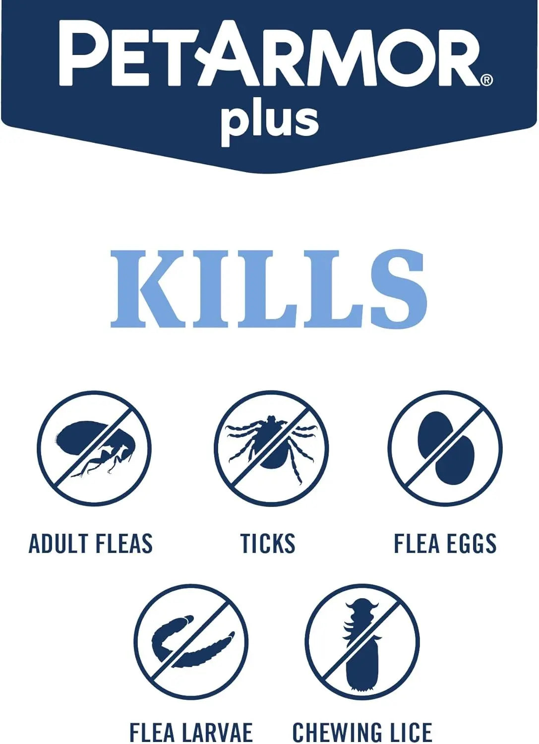 PetArmor Plus Flea & Tick Prevention for Dogs & Cats, 3 Doses, Waterproof