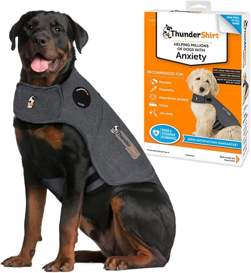 Dog Anxiety Relief Calming Vest – Soft Comfort for Stress & Thunderstorms Heather Grey Xxl