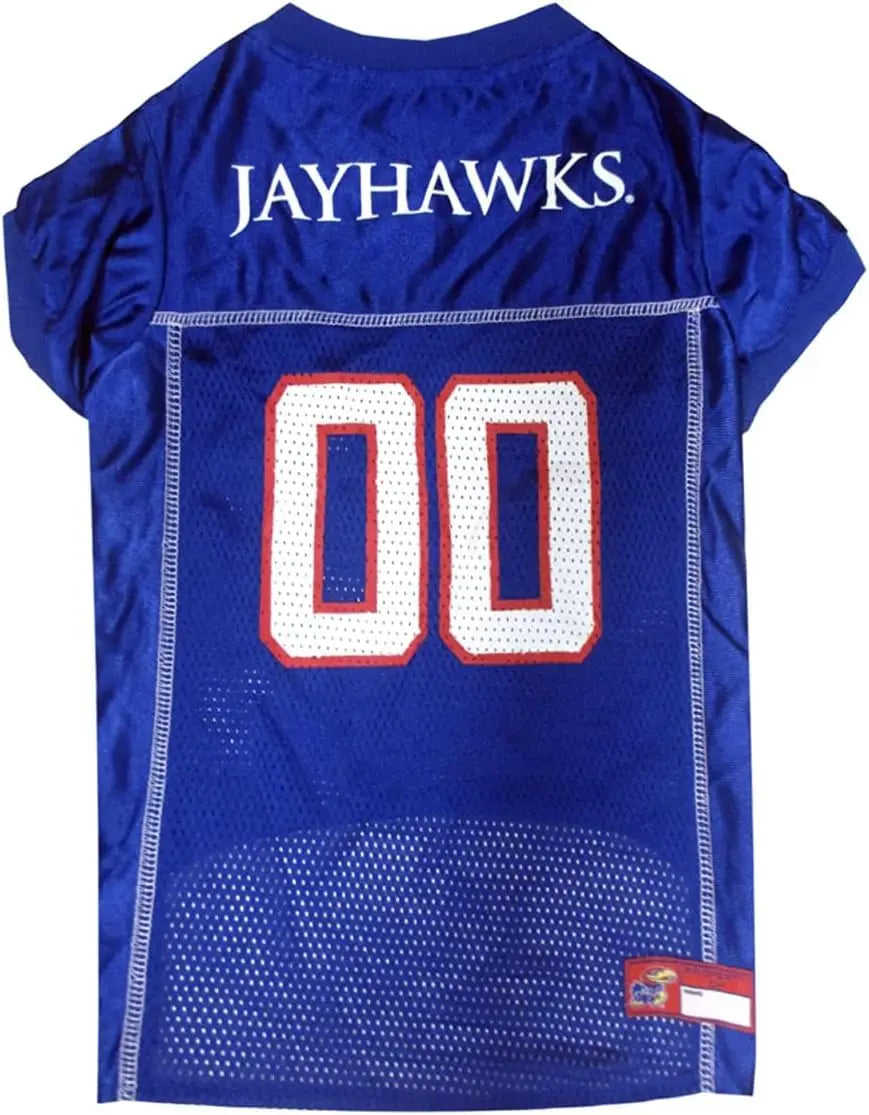 Licensed Official NCAA Mesh Jersey for Dogs & Cats Kansas Jayhawks Small