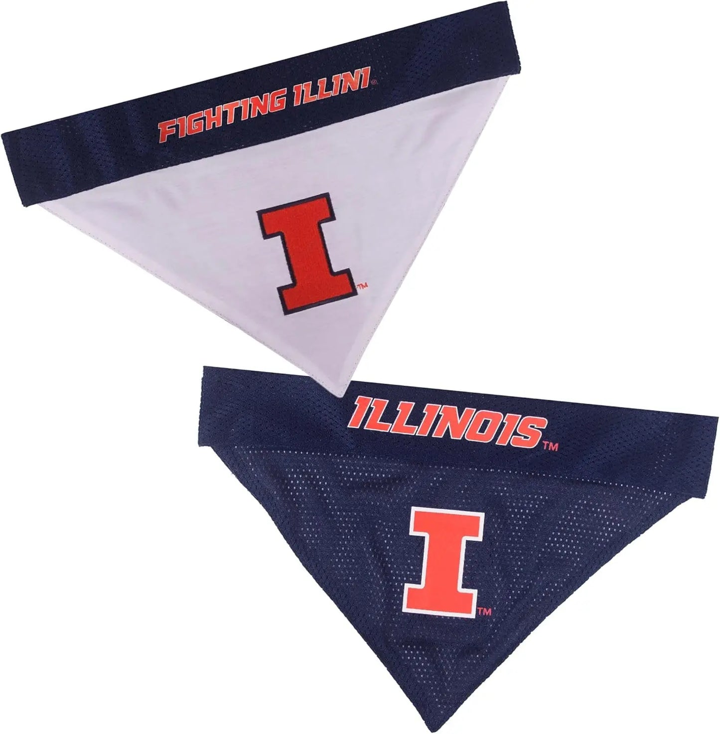 Official NCAA Collegiate Pet Bandana – Game Day Gear for Dogs & Cats Illinois Fighting Illini Large X-Large