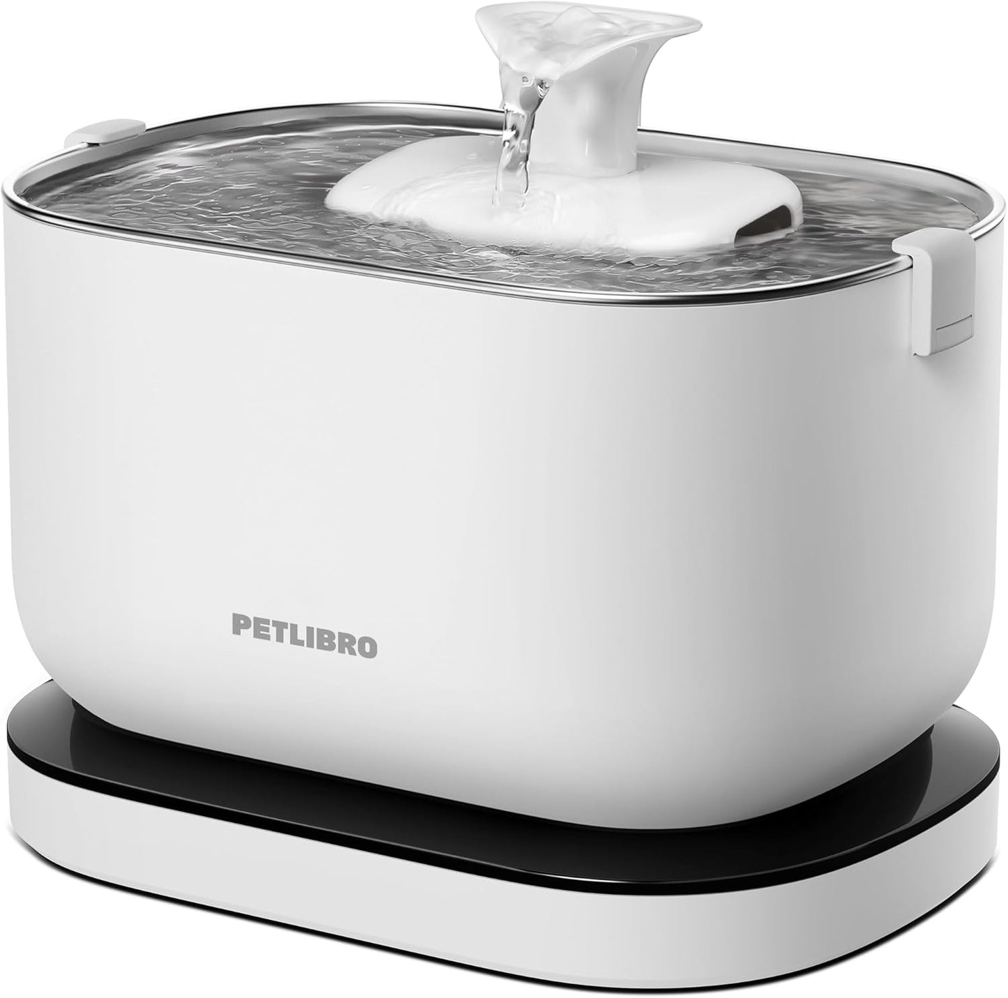 Cordless Cat Water Fountain, Battery Operated, BPA-Free with Stainless Steel Tray, Easy Clean Pet Drinking Fountain