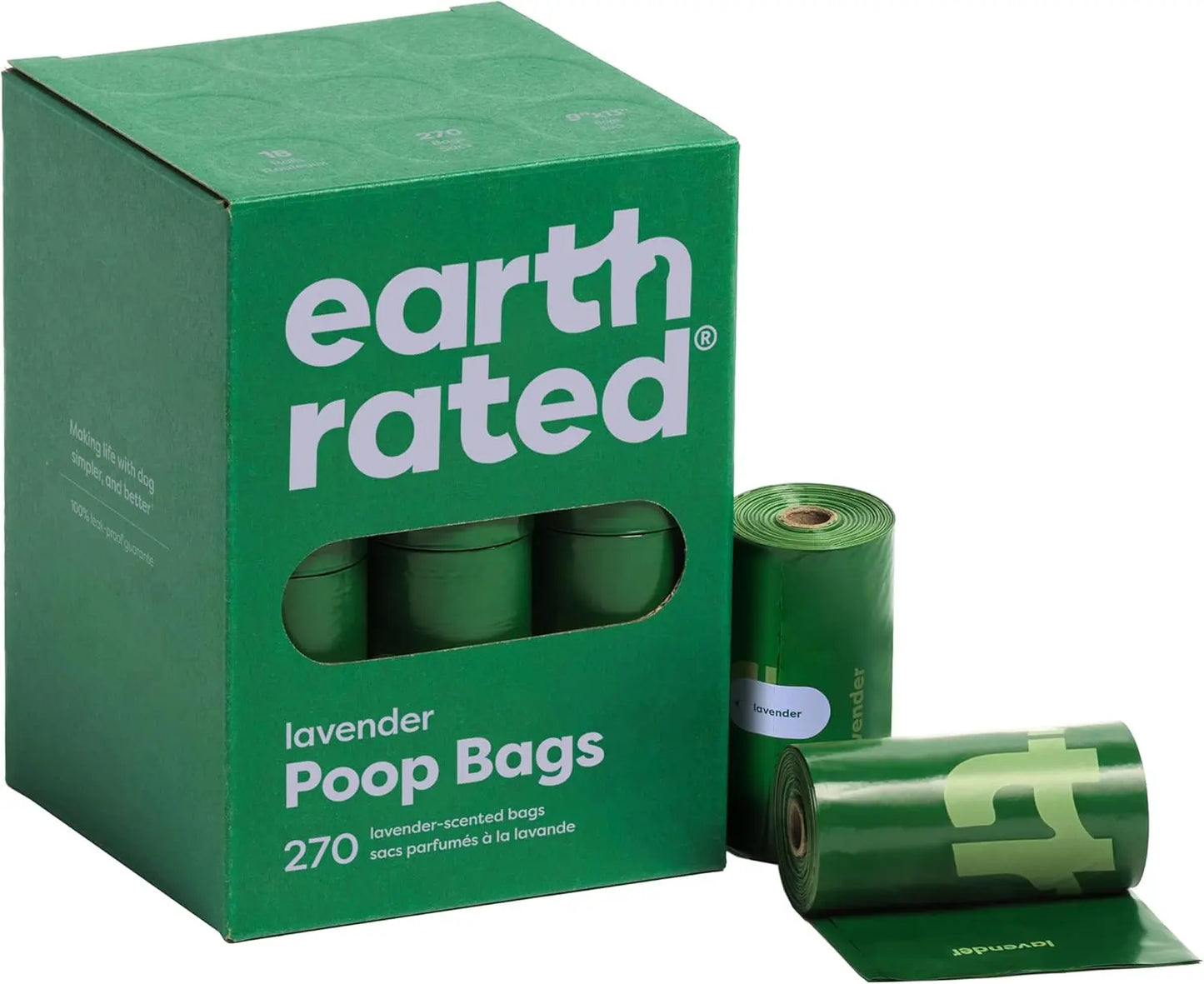 Dog Poop Bags Leak Proof 108 Count – Odor Blocking, Unscented Pet Waste Bags Lavender 270 Bags