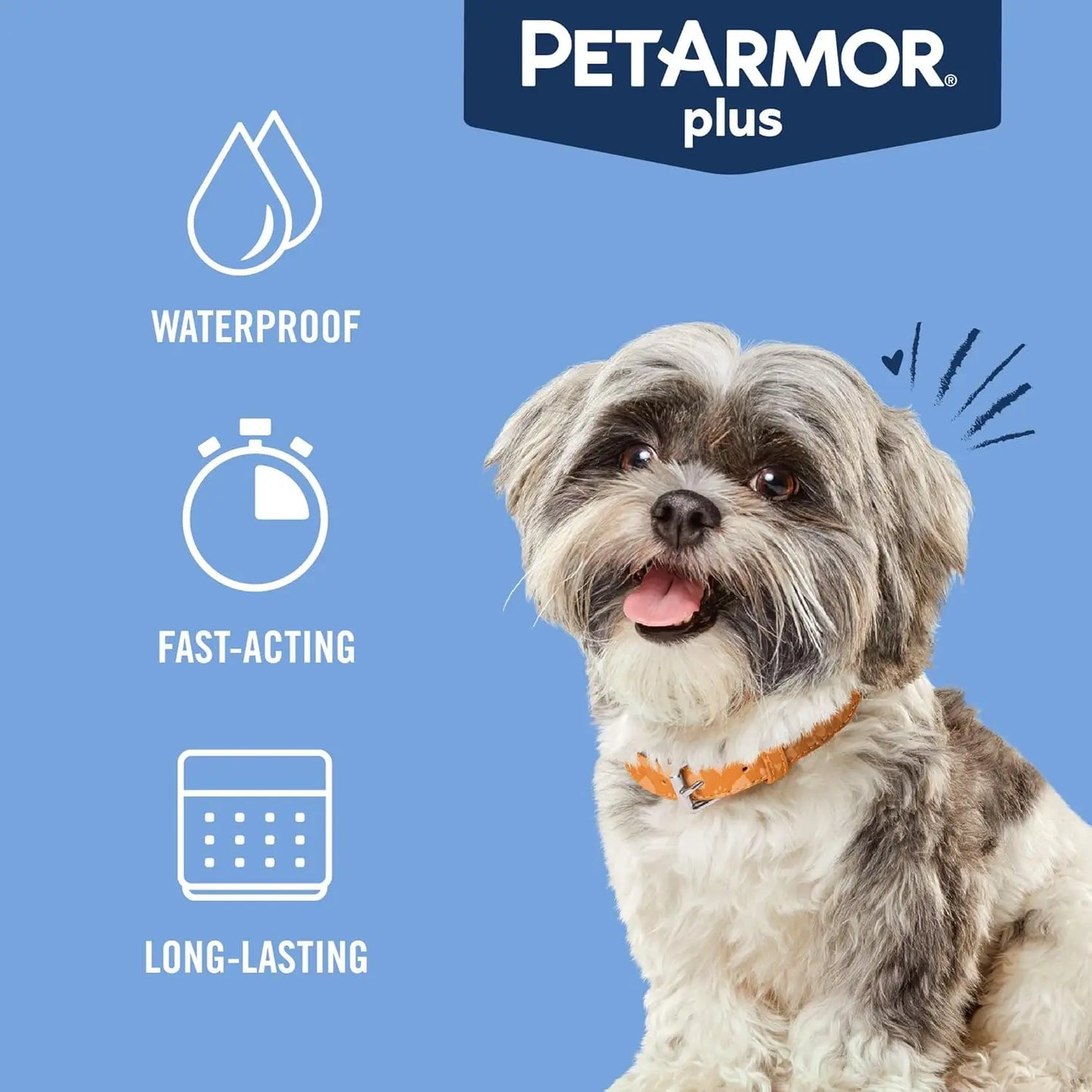 PetArmor Plus Flea & Tick Prevention for Dogs & Cats, 3 Doses, Waterproof