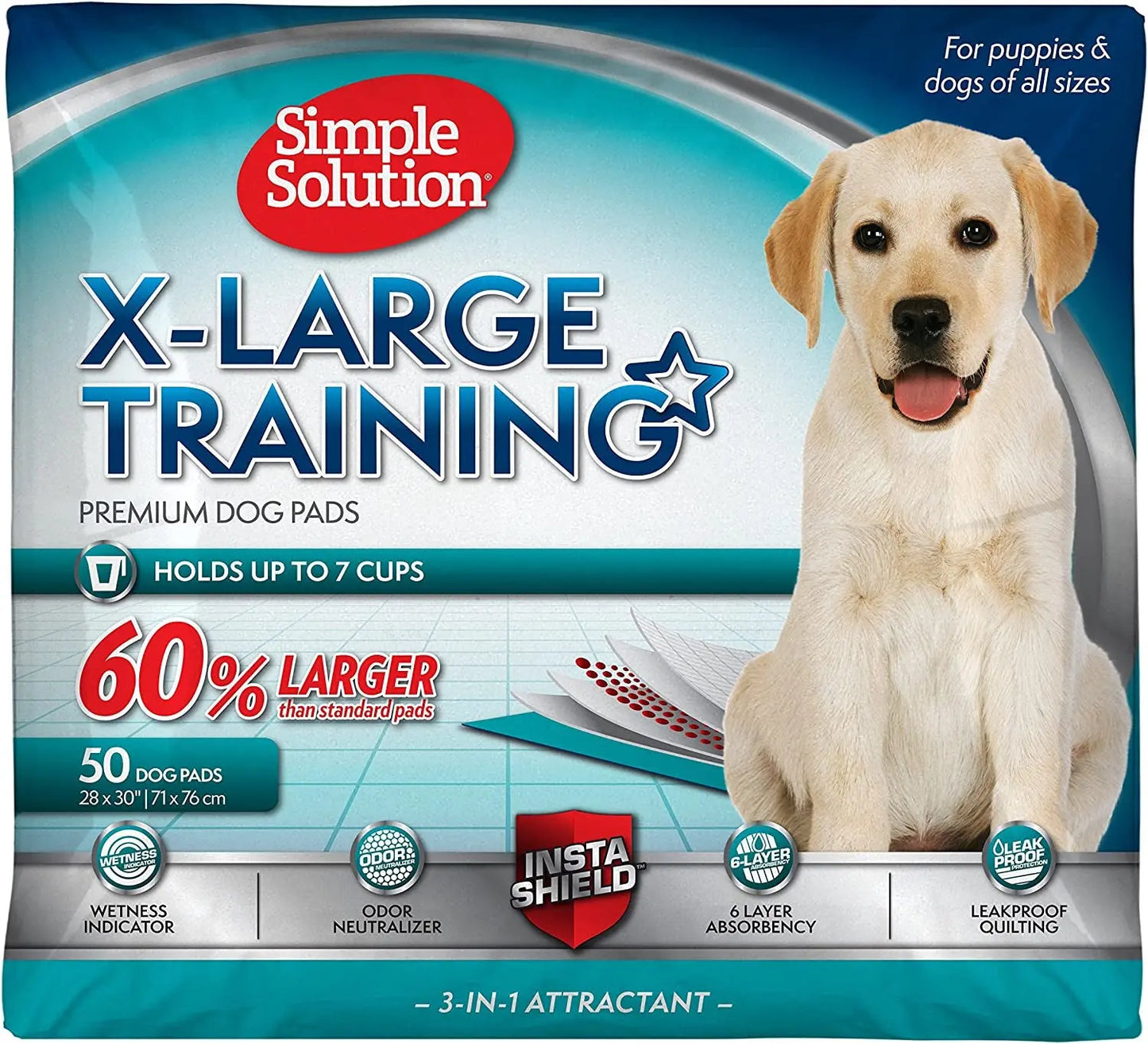 Extra Large Dog Pee Pads 28"x30" – Super Absorbent Leak Proof Puppy Training Pads Extra Large 50 Ct