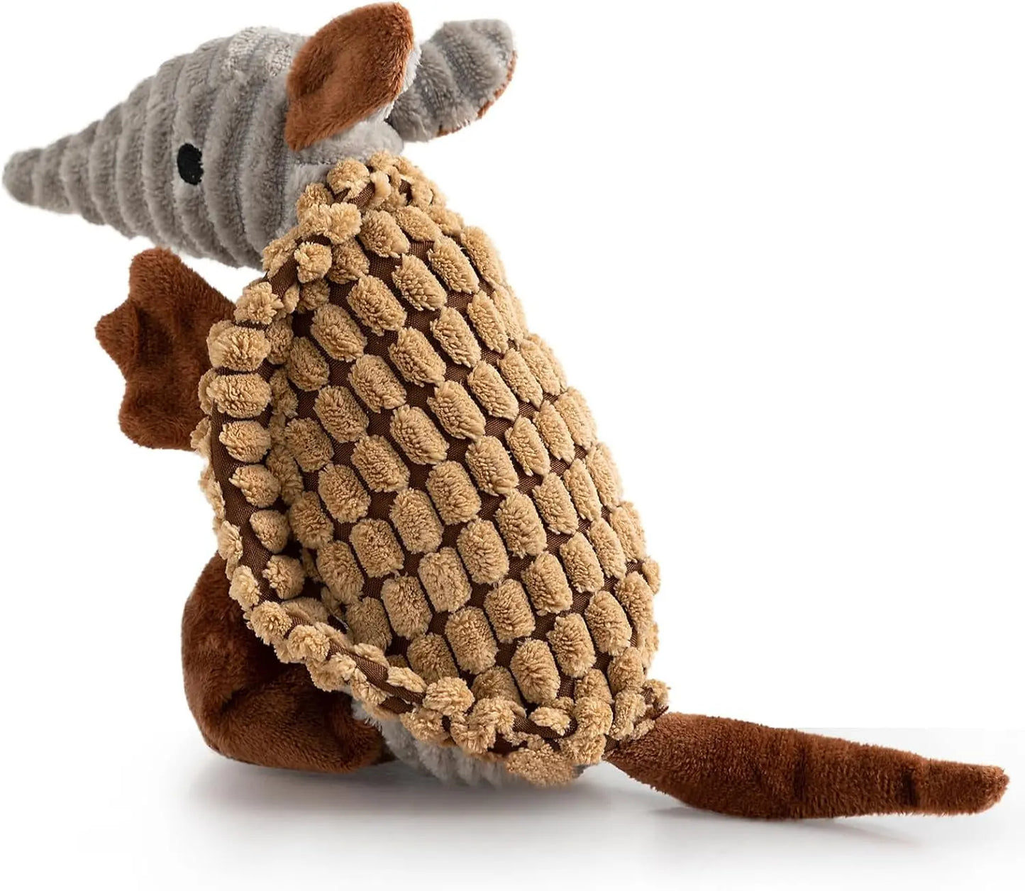 Armadillo Squeaky Plush Dog Toy, Soft Chew Toy for Small & Medium Dogs