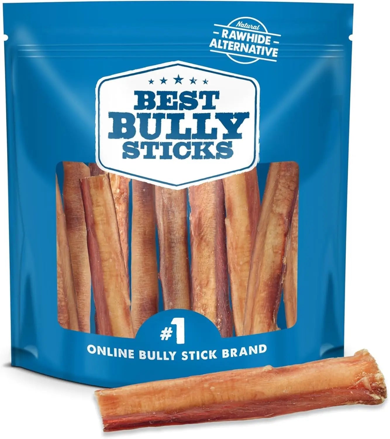 Best Bully Sticks 6" Thick Bully Sticks for Large Dogs,5 Pack –Single Ingredient 6" Natural Scent 10 Count (Pack Of 1)