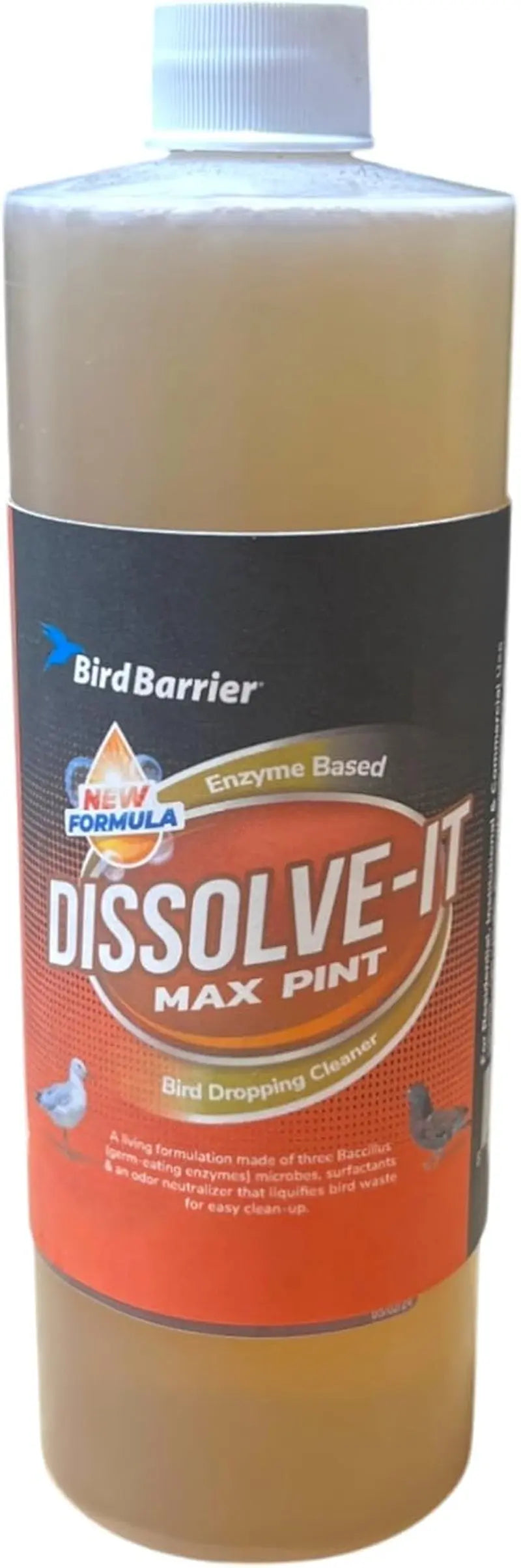 Bird Barrier Dissolve-It Enzyme Cleaner, Bird Dropping & Odor Remover 3:1 Concentrate 16 Fl Oz (Pack Of 1)