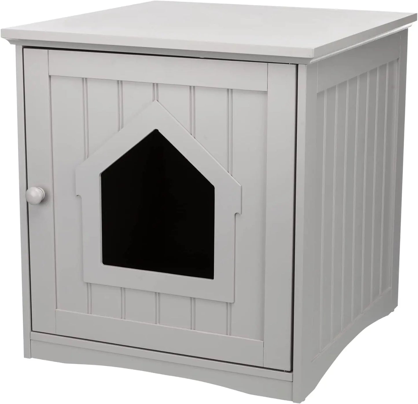 Cat Litter Box Enclosure Cabinet – Hidden Kitty Litter Furniture Gray