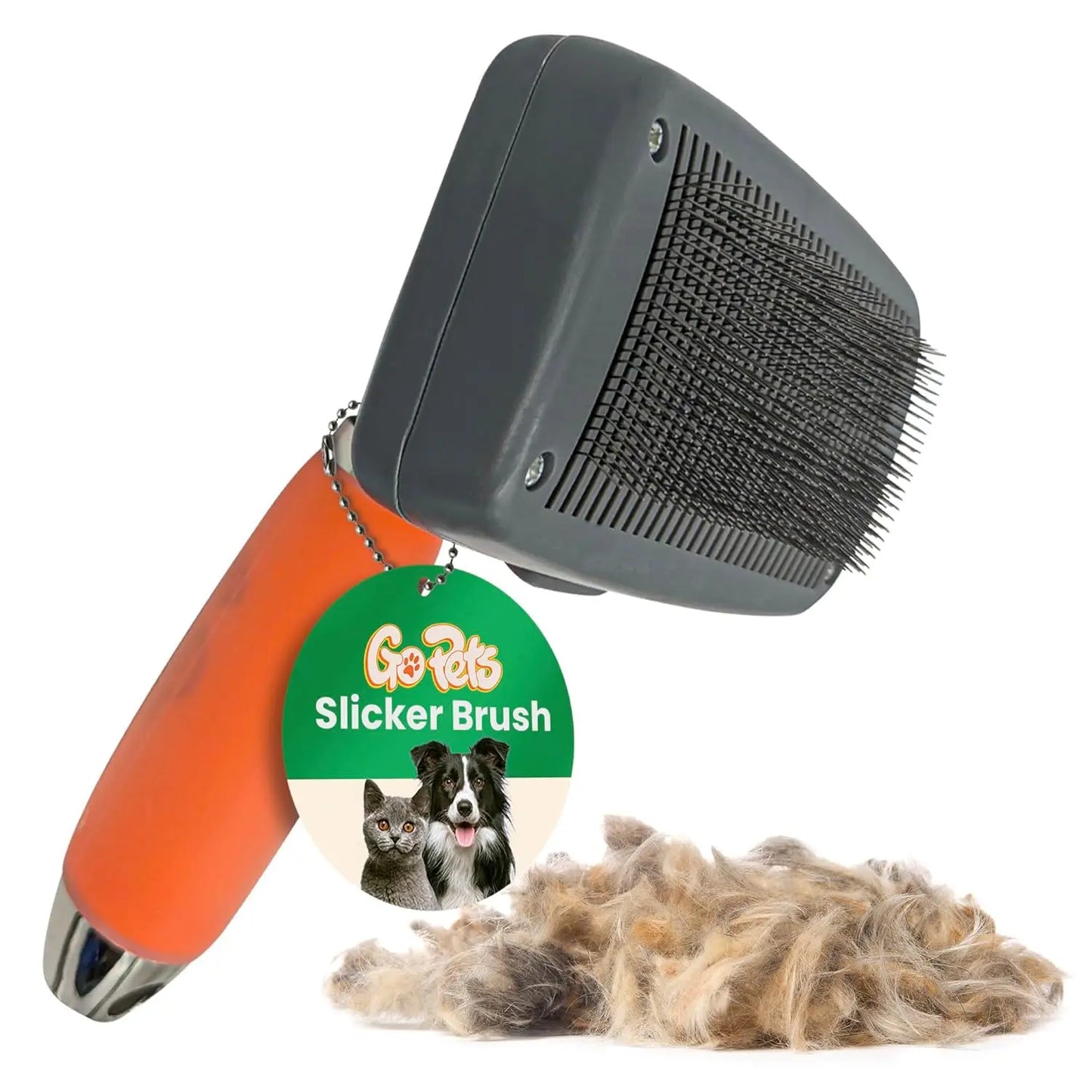 GoPets 2-in-1 Dematting & Deshedding Comb for Dogs & Cats Slicker Dematting Comb
