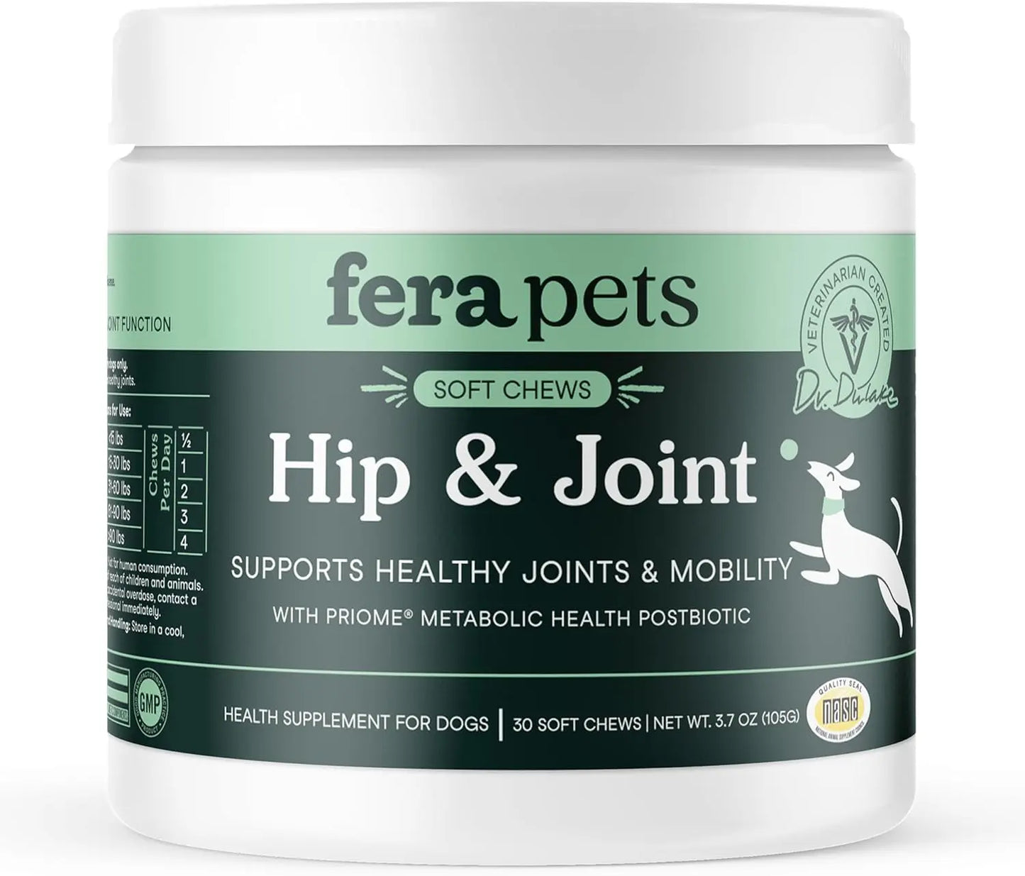 Hip & Joint Supplement for Dogs – 90 Soft Chews, Glucosamine & MSM 30 Chews