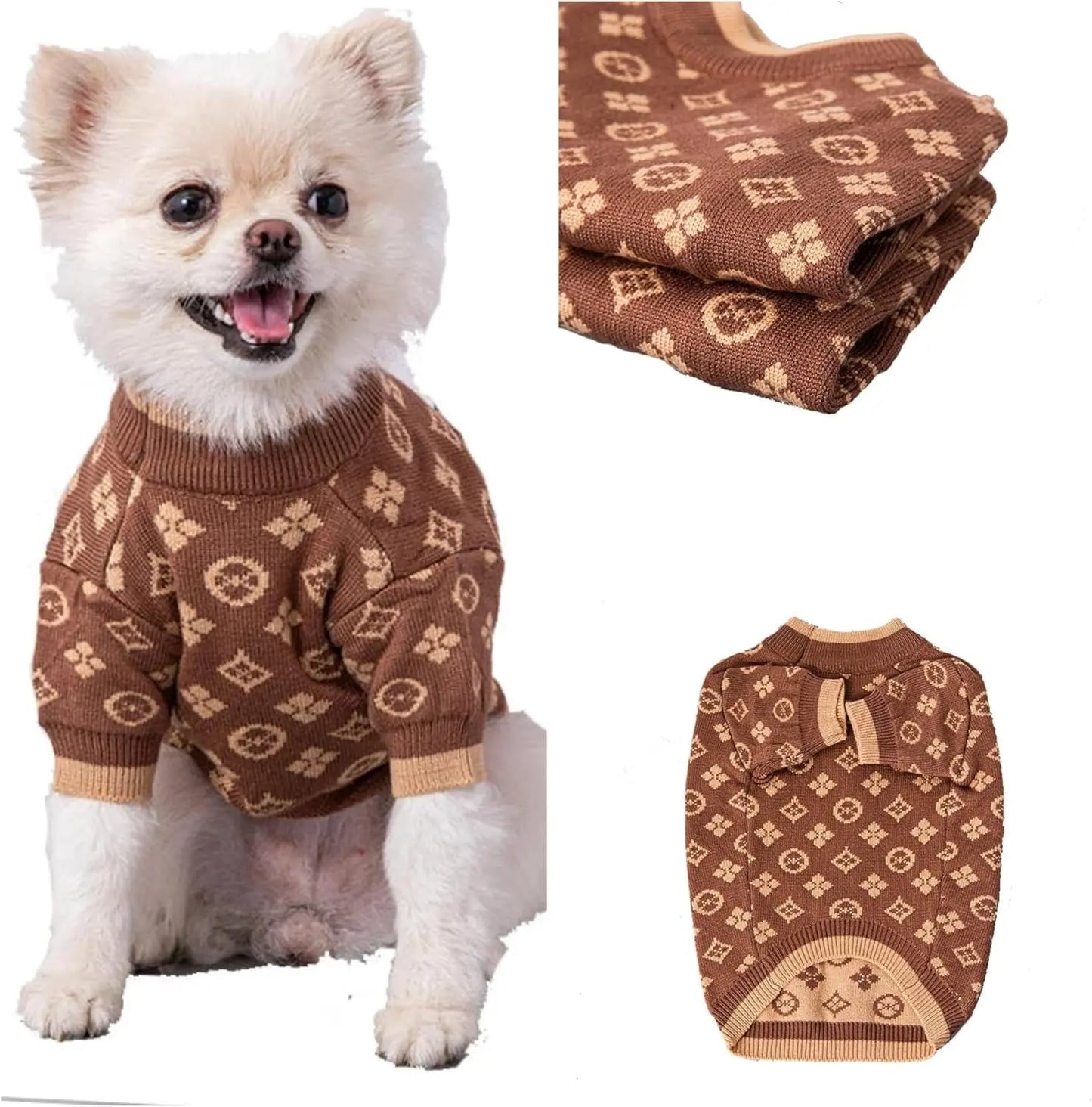 Luxury Knit Dog Sweater for Small Dogs | Warm Designer Pet Outfit (XS–5X) Chewypawtton X-Small