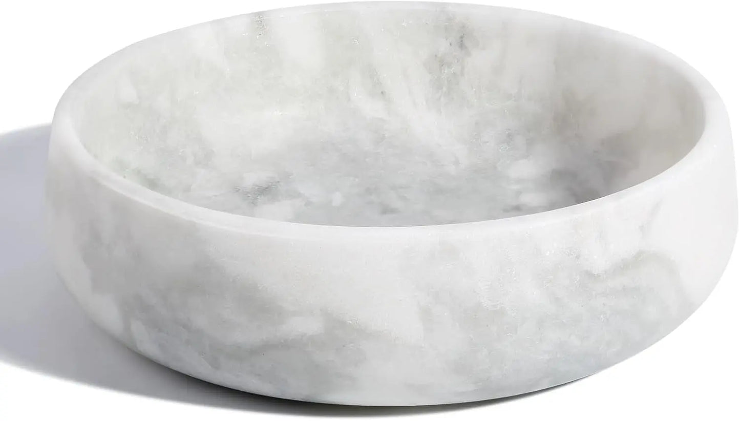 Natural Marble Dog & Cat Bowl | Weighted Non-Slip Pet Food & Water Dish Namib Fantasy L