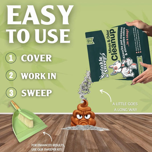 Pet Accident Cleanup Powder Dog Pee Vomit Potty Training Absorbent Odor Remover