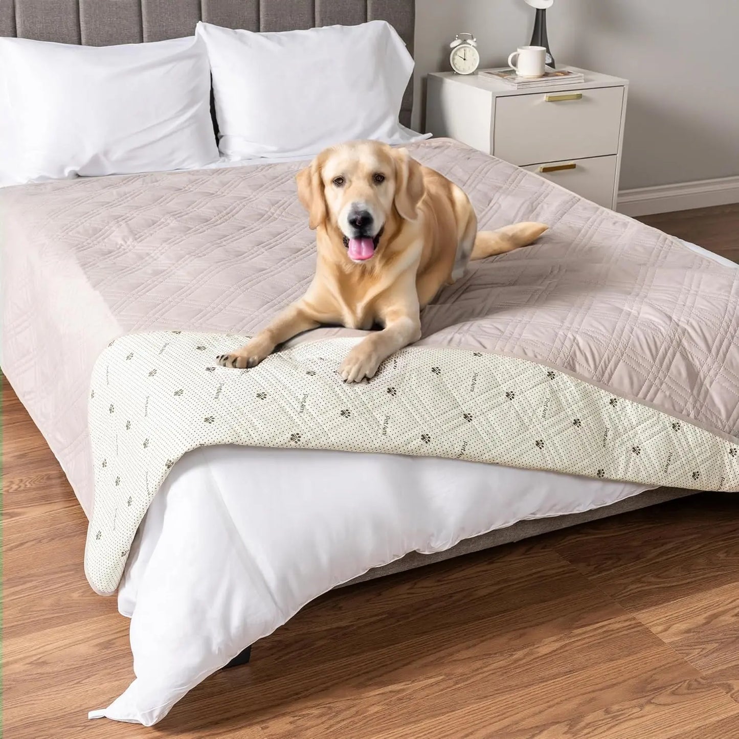 Reversible Waterproof Couch Cover – Washable Furniture Protector for Pets Beige 102 X 82 Inches