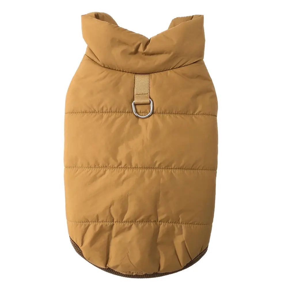 Waterproof Winter Dog Coat – Fleece Jacket Vest for Small Dogs & Cats XS–XL Coffee