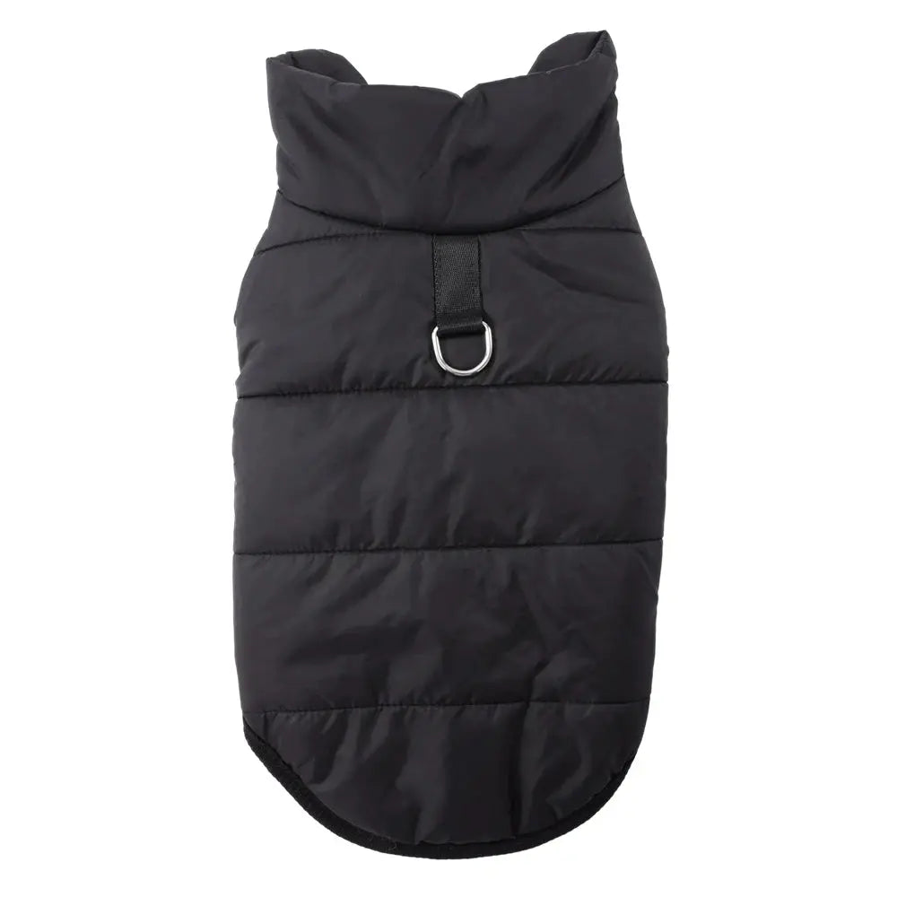 Waterproof Winter Dog Coat – Fleece Jacket Vest for Small Dogs & Cats XS–XL Black