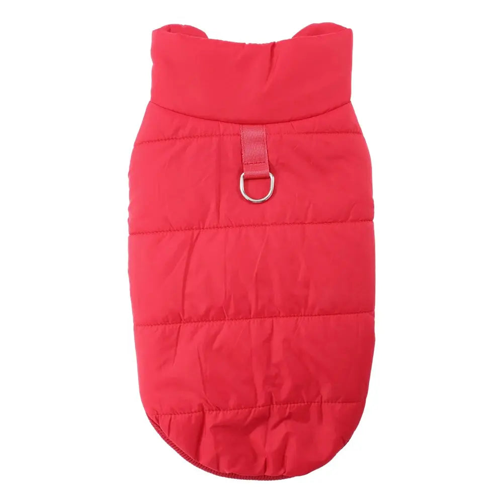 Waterproof Winter Dog Coat – Fleece Jacket Vest for Small Dogs & Cats XS–XL Red
