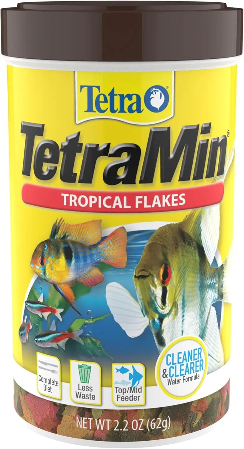 TetraMin Tropical Flake Fish Food Balanced Nutrition Clear Water Formula 2.2 Ounce (Pack Of 1)