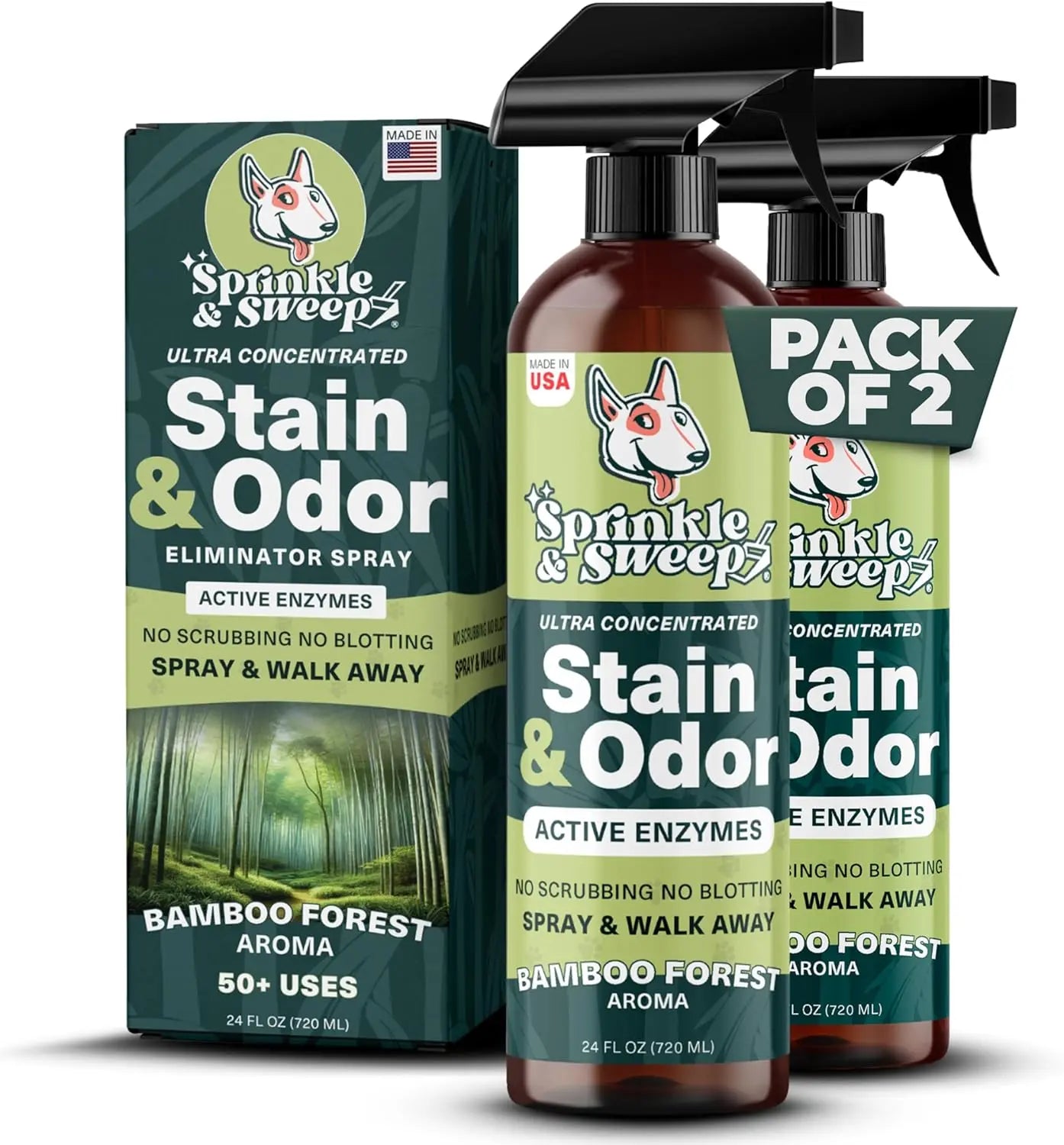 Urine Destroyer Enzyme Cleaner Spray for Dog & Cat Stains 24oz