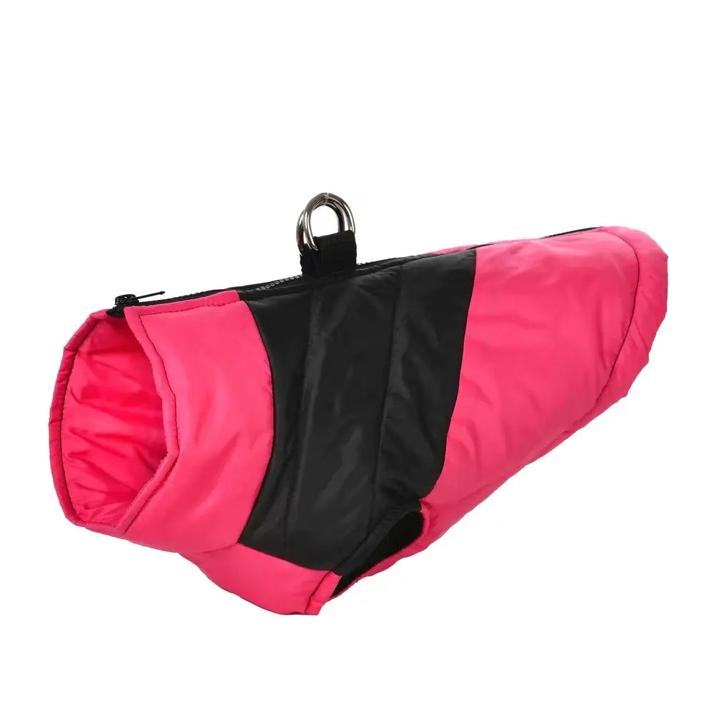 Waterproof Dog Coat – Fleece Winter Jacket with D-Ring for Small & Medium Dogs Pink