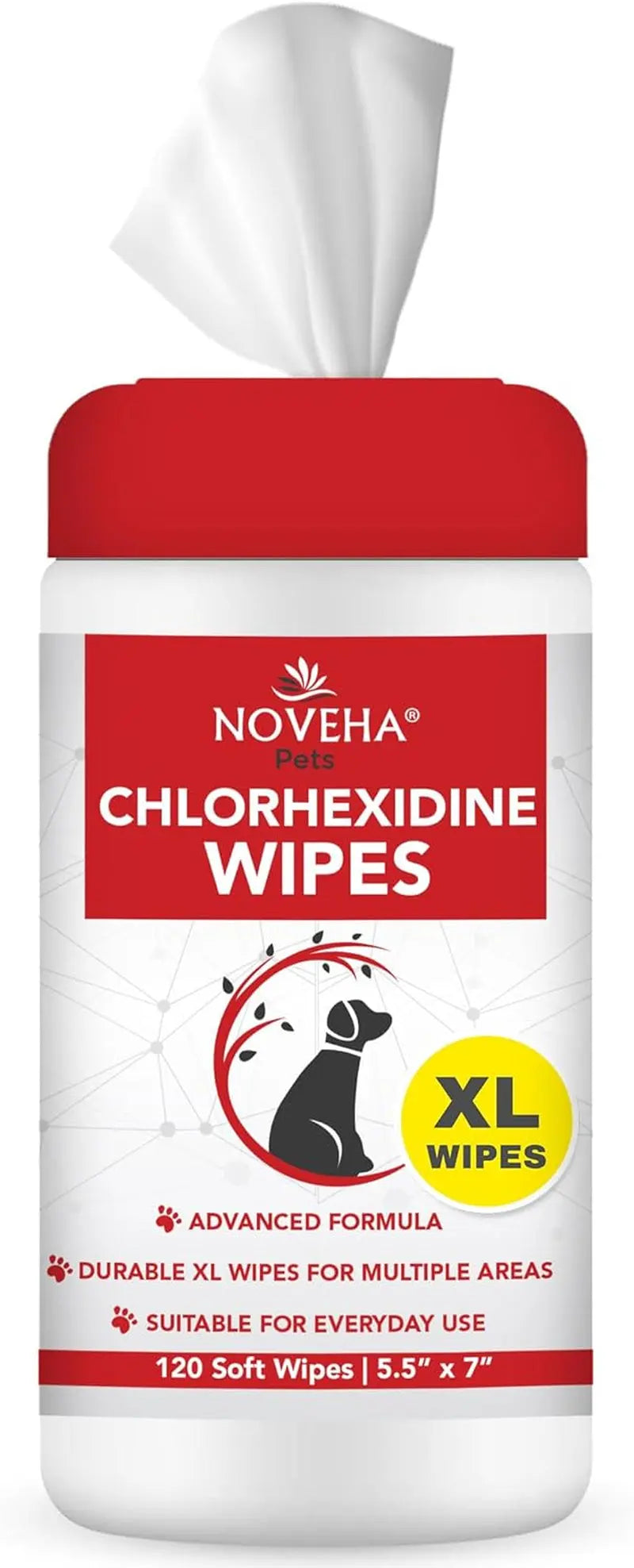 Wrinkle Wipes for Dogs XL 120 Count Bulldog Fold & Paw Cleaning 120 Xl Topical Wipes