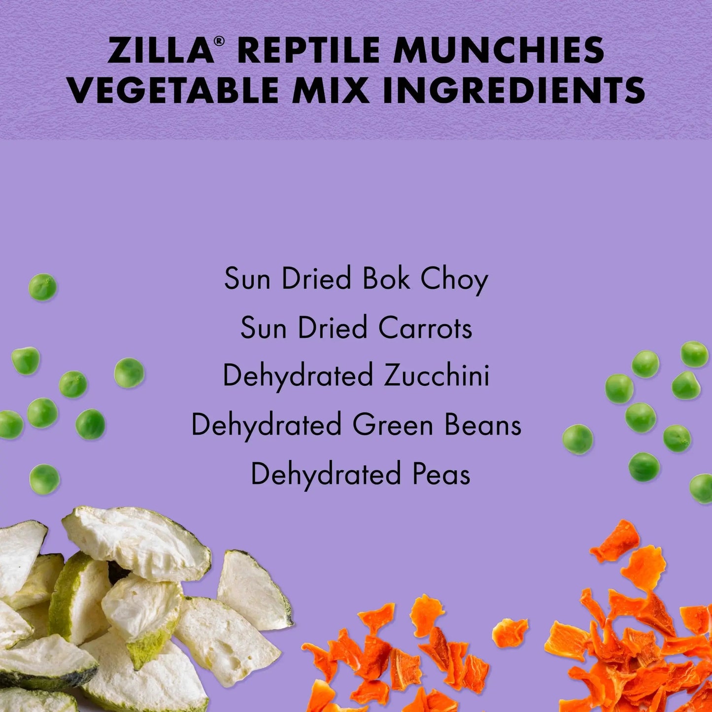 Zilla Reptile Munchies Vegetable Mix | Bearded Dragon Iguana Tortoise Food Treat