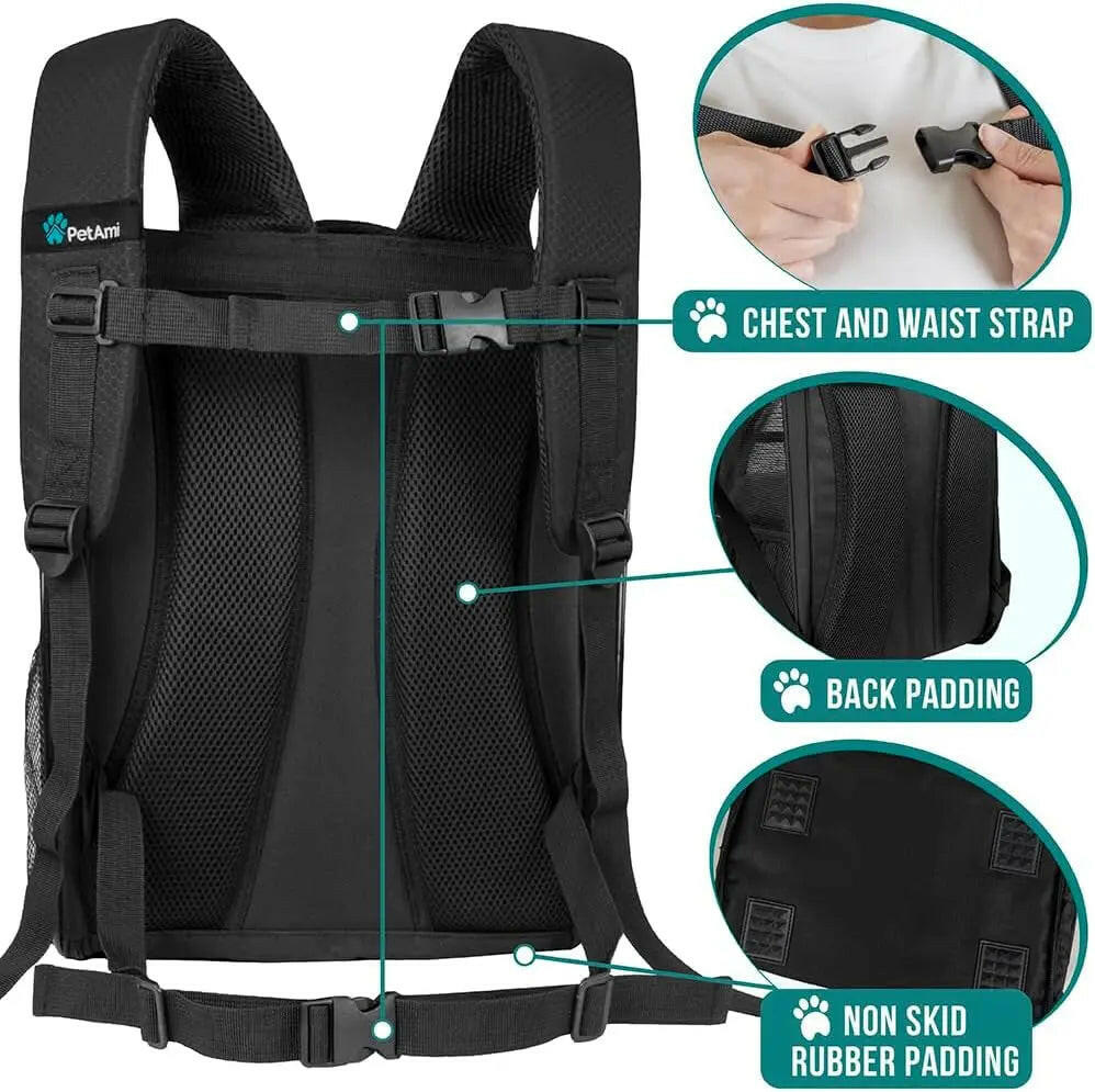 Travel stress-free with your pet! Airline Approved & Ventilated Dog/Cat Backpack (Up to 18 lbs)