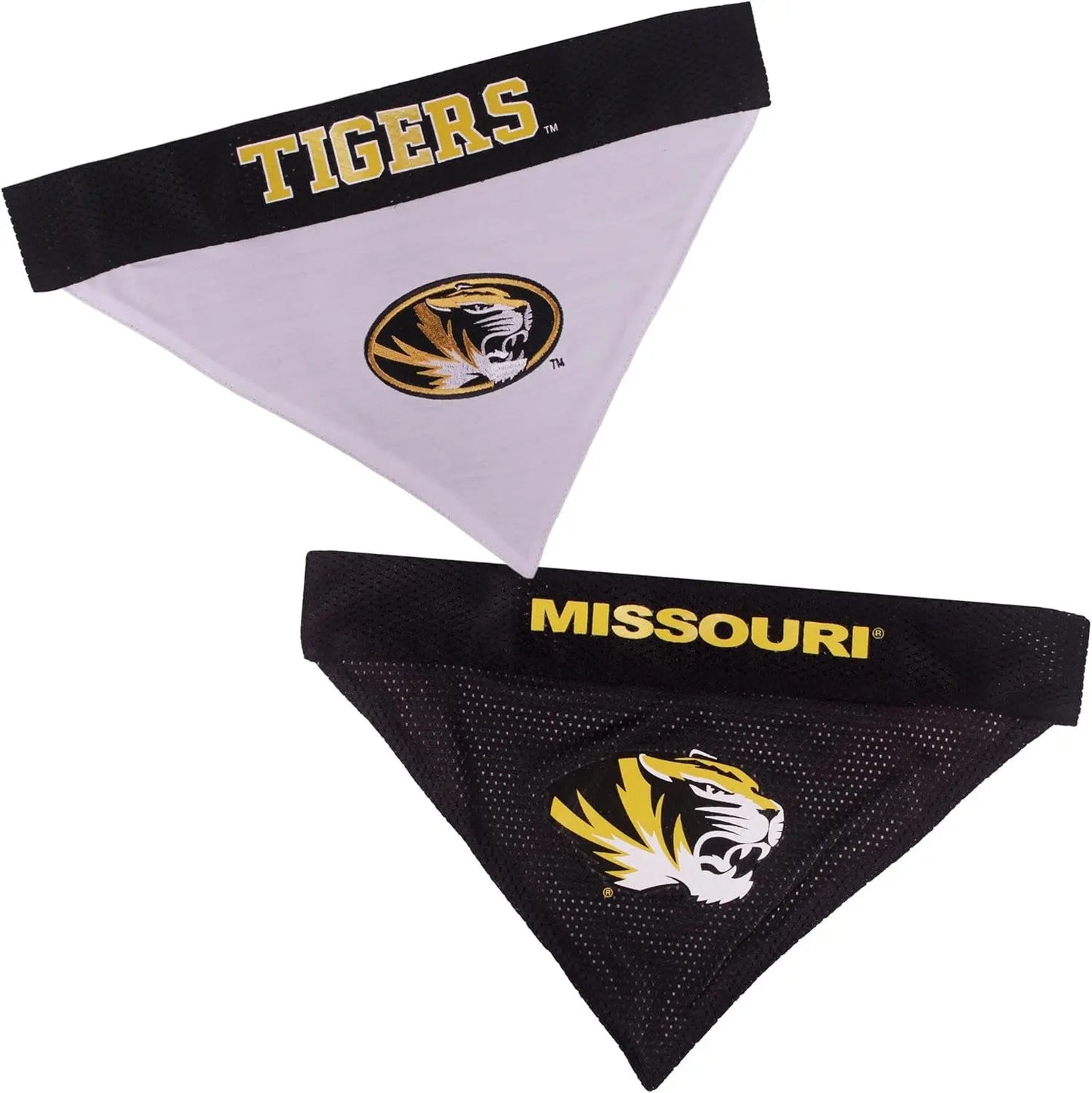 Official NCAA Collegiate Pet Bandana – Game Day Gear for Dogs & Cats Missouri Tigers Large X-Large