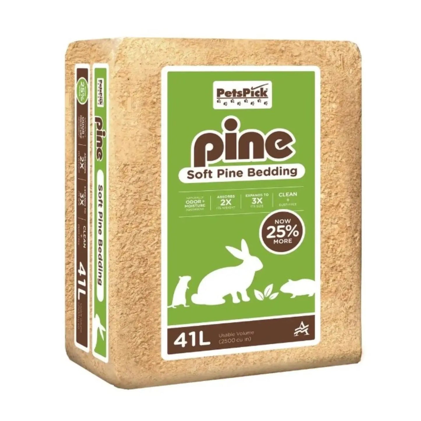 Pine Bedding for Small Pets | Kiln-Dried Soft Pine Pet Bedding 41L Default Title