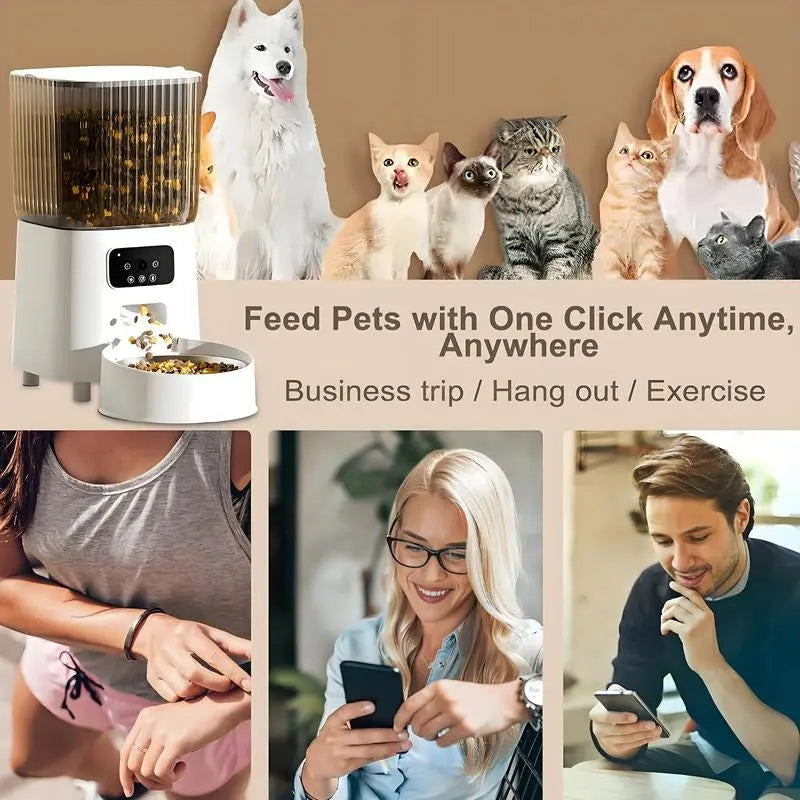 Smart Pet Feeder with HD Camera & Remote Control – 5L Auto Dispenser for Cats & Dogs