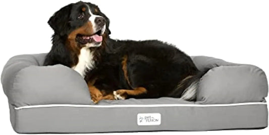 Ultimate Dog Bed, Orthopedic Memory Foam, Multiple Sizes and Colors, Medium Firmness Pillow, Waterproof Liner, YKK Zippers, Breathable 35% Cotton Cover Slate Grey X-Large (44X34")