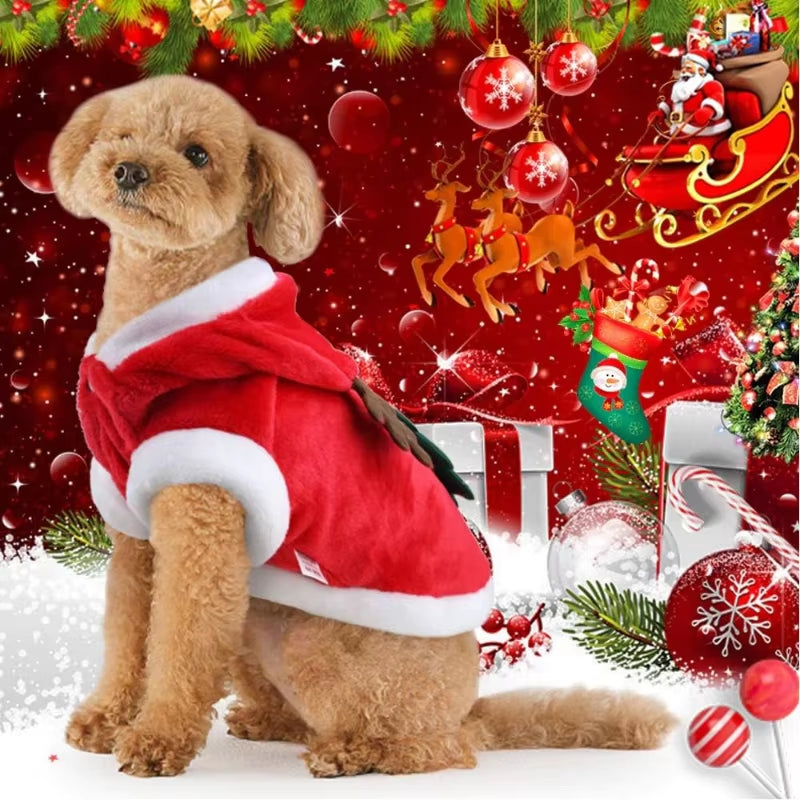 3D Designed Pet Christmas Hoodie | Warm Cotton Dog & Cat Costume XS–XL