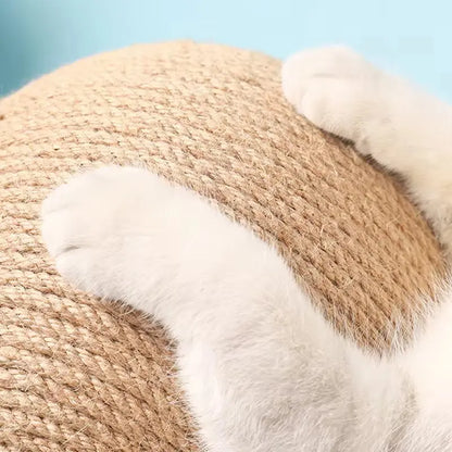 Cat Scratching Ball Toy with Sisal Rope, Durable Paw Grinding Board for Kittens & Cats, Wear-Resistant Scratcher