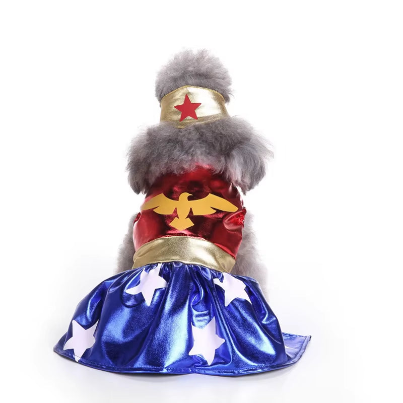 Halloween Pet Dress Costume | Superhero or Princess Outfit for Dogs & Cats 1