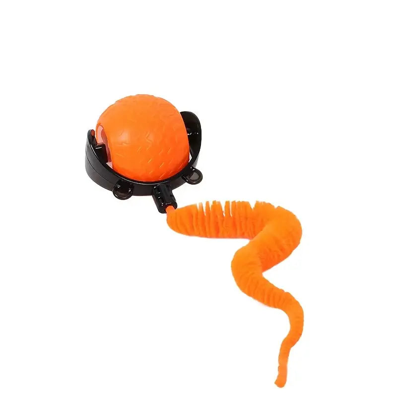 Smart Interactive Cat Toy Ball – Automatic Rolling Pet Toy for Active Indoor Cats Orange