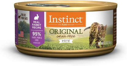 Natural Rabbit Recipe Canned Cat Food, Grain-Free 5.5oz (Case of 12 or 24) Rabbit 5.5 Ounce (Pack Of 12)