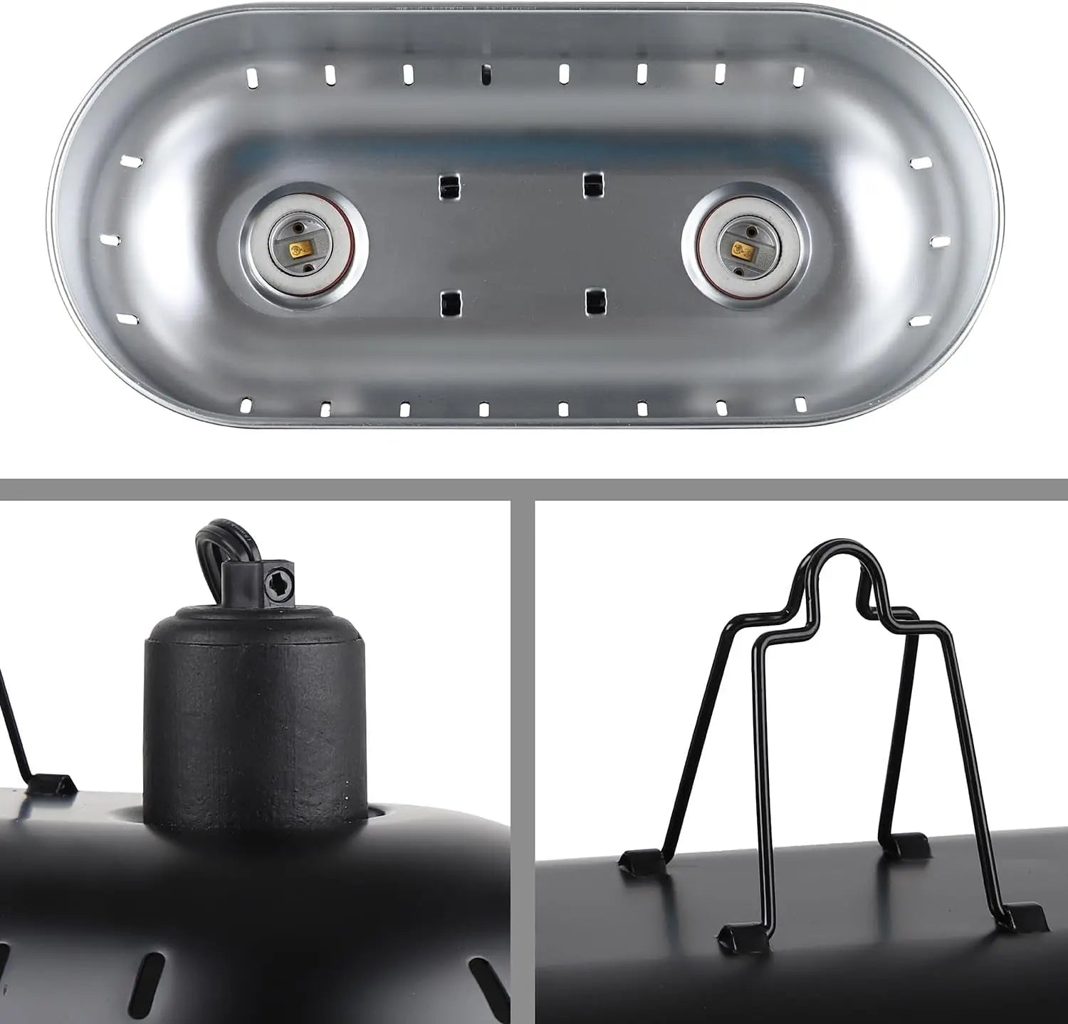 15" Dual Reptile Light Fixture w/ 100W UVA UVB & Ceramic Heat Lamp