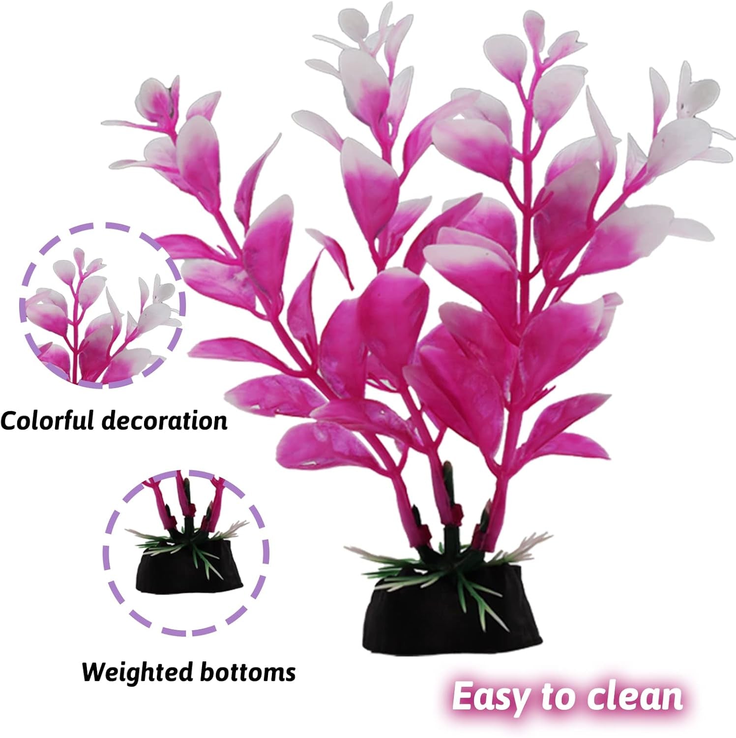 15pc Fish Tank Decorations Plants Cave Barrel Coral Aquarium Decor Set