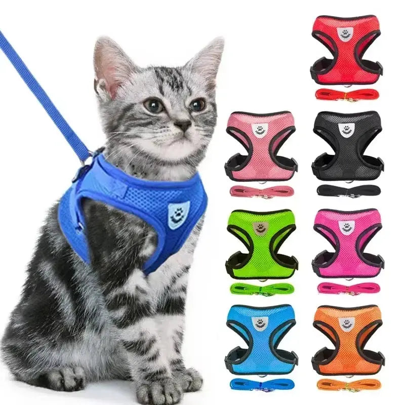 Adjustable Cat Harness Vest & Leash Set – Safe, Comfortable & Durable for Cat & Small Pets