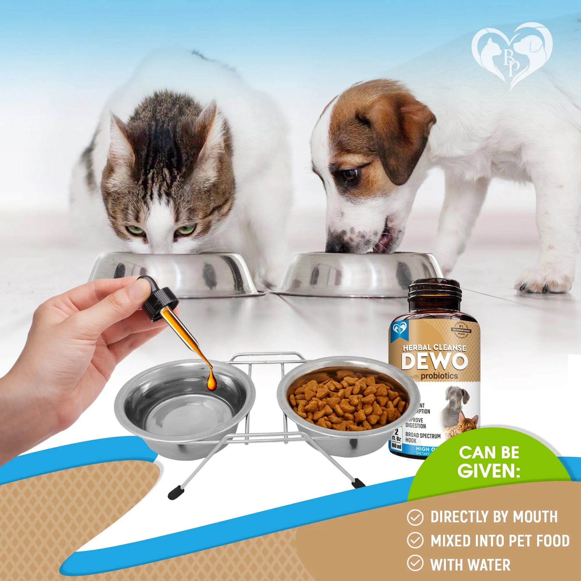 Dewormer for Dogs & Cats – Natural Worm Treatment for Tapeworms, Roundworms, Hookworms