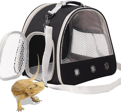 Small Pet Carrier Backpack with Clear Window, Airline Approved Travel Bag for Guinea Pig, Reptile, Hedgehog, Rat & Parrot