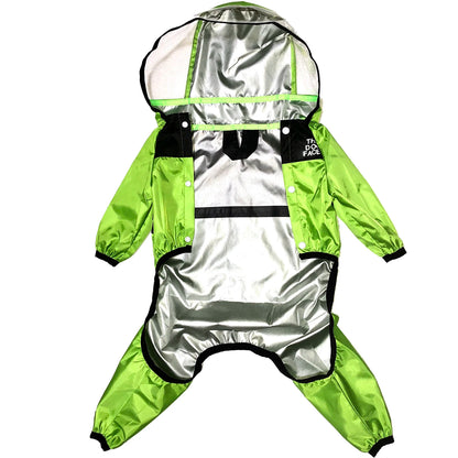 Waterproof Dog Raincoat Jacket | The Dog Face Hooded Pet Coat Jumpsuit