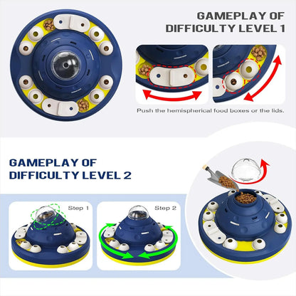 2-Level Dog Puzzle Feeder Toy Large Slow Treat Dispenser