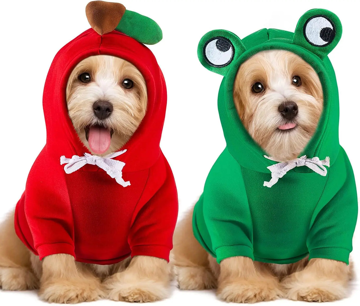 2-Pack Dog Hoodies – Warm Winter Pet Sweatshirts for Small Dogs & Cats (Size M) Default Title