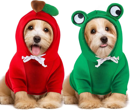 2-Pack Dog Hoodies – Warm Winter Pet Sweatshirts for Small Dogs & Cats (Size M) Default Title