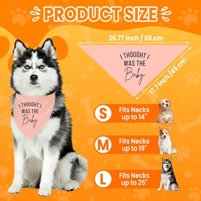 2 Pack Dog Pregnancy Announcement Bandanas Blue Pink Gender Reveal