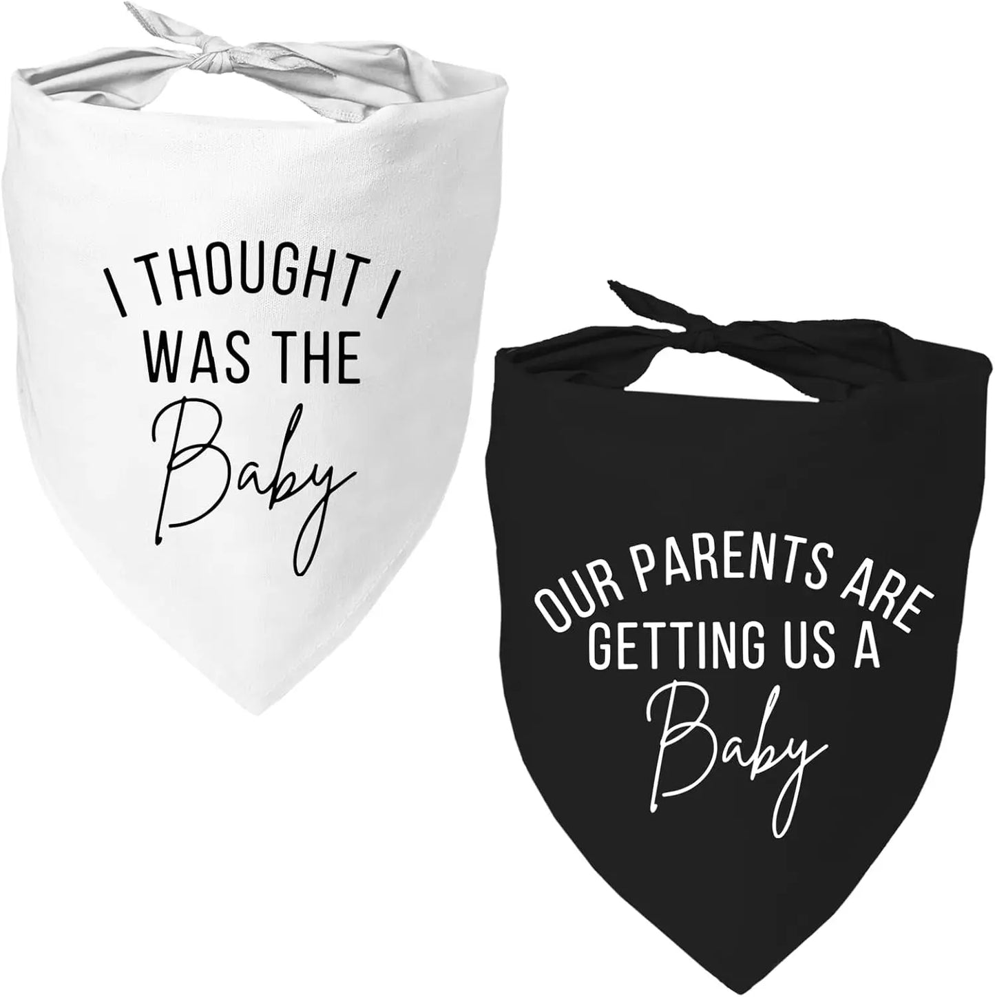 2 Pack Dog Pregnancy Announcement Bandanas Blue Pink Gender Reveal Our Humans A