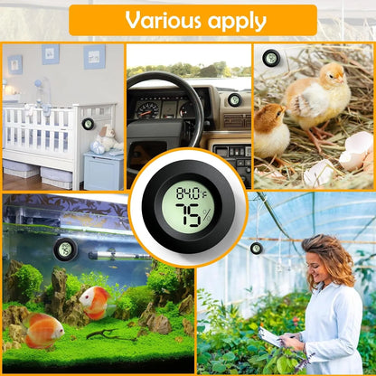 2 Pack Reptile Thermometer Hygrometer Digital Tank Gauge Accurate